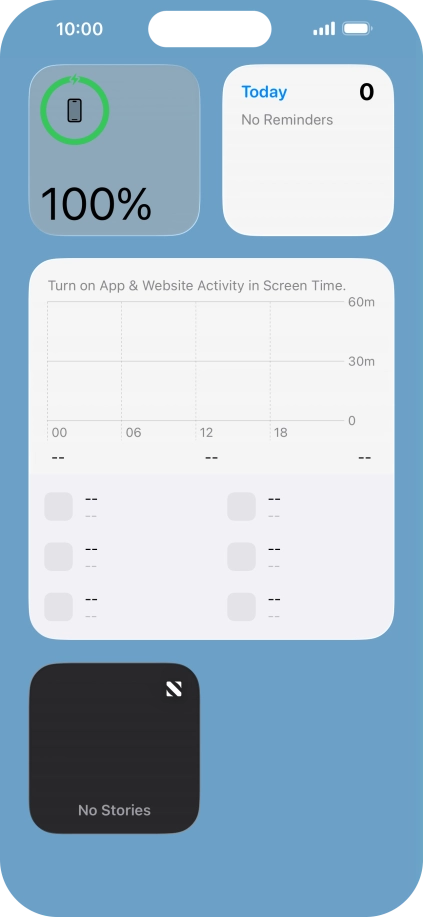 Press and hold the required widget until a pop-up menu is displayed.