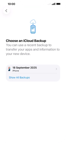 Press the required backup and your phone restores the content of the selected backup. Subsequently, follow the instructions on the screen to set up your phone and prepare it for use.
