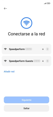 Pulsa la red wifi deseada.