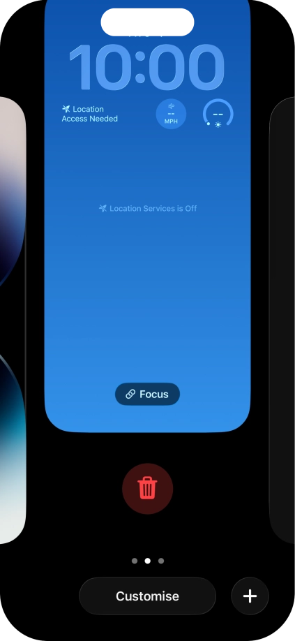 Press the delete icon.