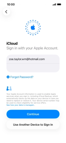 Press Continue. Press Continue.