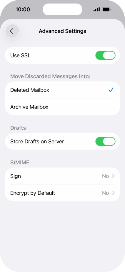 Press the indicator next to 