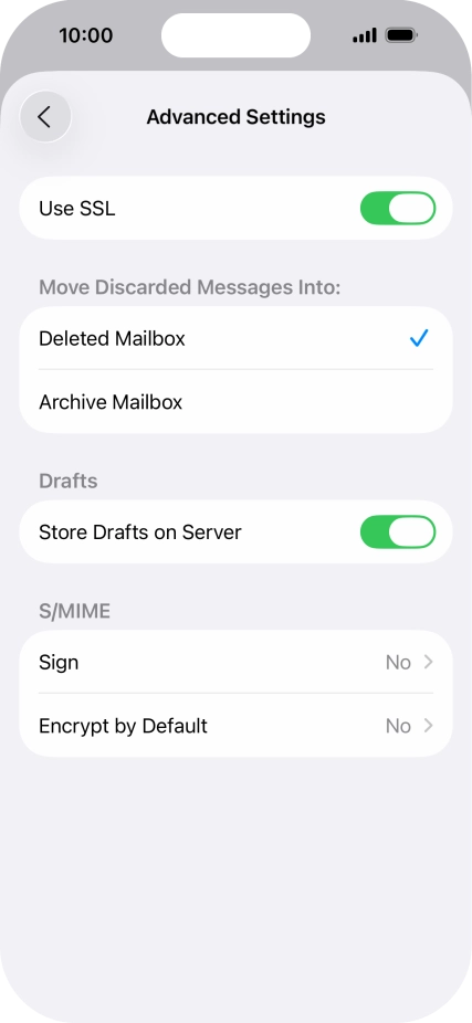 Press the indicator next to 