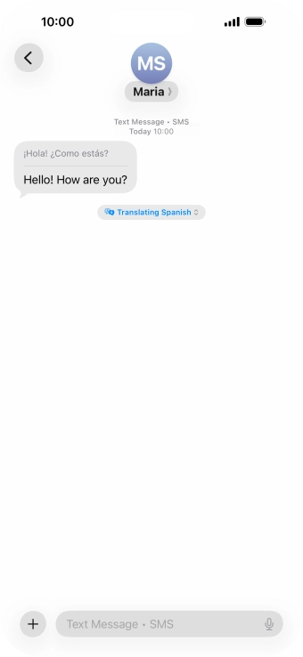 Press Translating ‹language› and follow the instructions on the screen to select language display or exit Live Translation.
