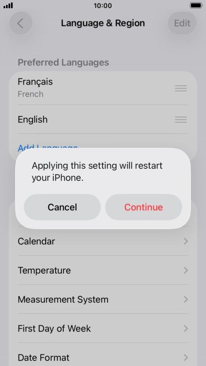 Press Continue. Press Continue.