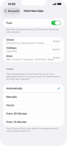 Press the indicator next to 