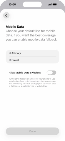 Press the required price plan.