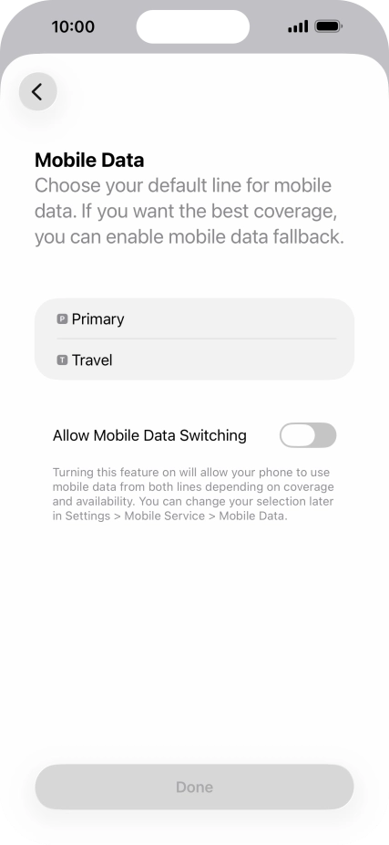 Press the required price plan.