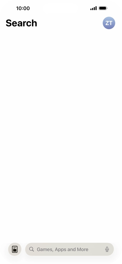 Press the search field and key in the name or subject of the required app.