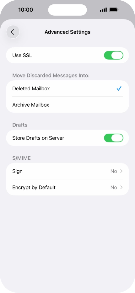 Press the indicator next to 