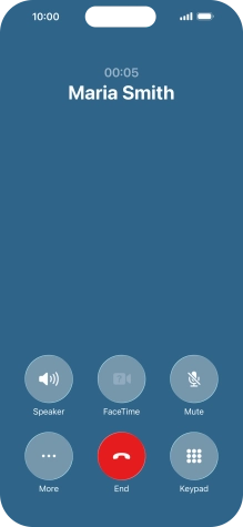 Press More during an ongoing call.