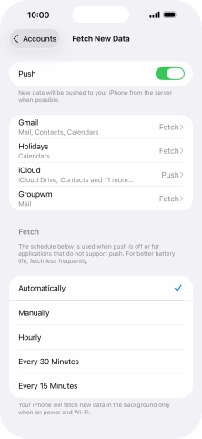 Press the indicator next to 