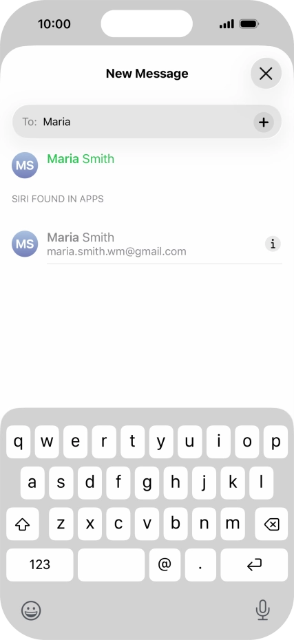 Press the required contact.