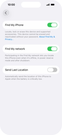 Press the indicator next to Press the indicator next to