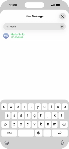 Press the required contact.