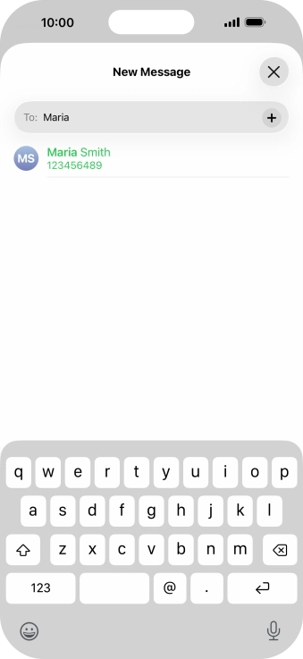 Press the required contact.