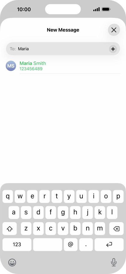 Press the required contact.