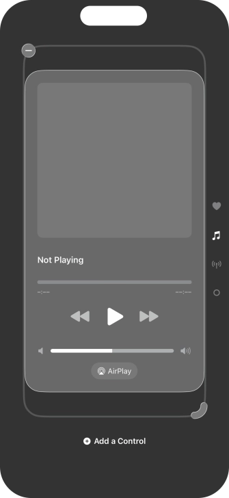 Press the remove icon on the required Control Centre page to remove it from Control Centre.