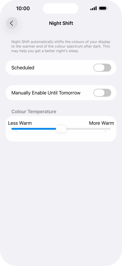 Press the indicator next to 