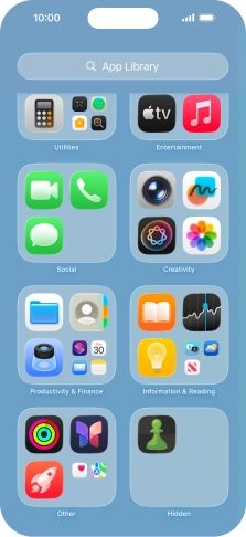 Press and hold the required app.