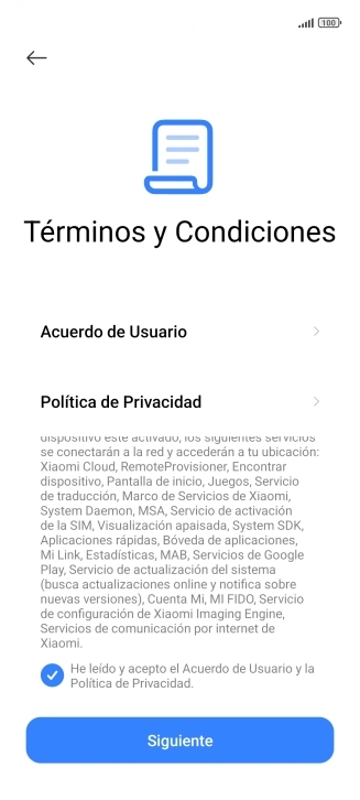 Pulsa Siguiente.