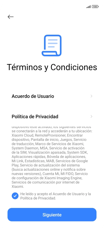 Pulsa Siguiente.