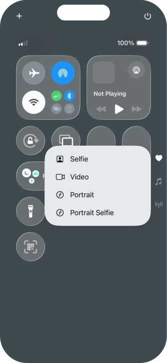 Press and hold the required function to see more actions. Press and hold the required function to see more actions.