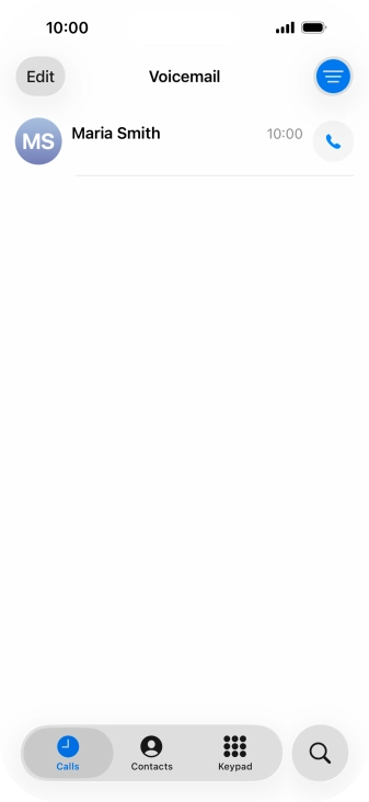 Press the required message.