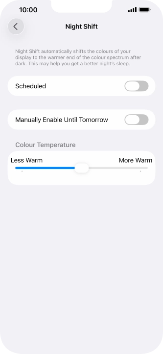 Press the indicator next to 