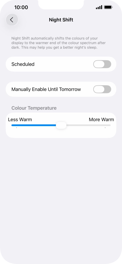 Press the indicator next to 