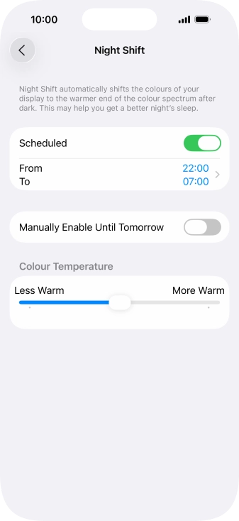 Press the indicator next to 