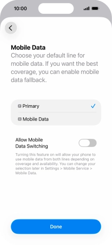 Press the indicator next to 