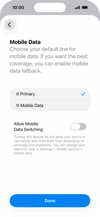 Press the indicator next to 