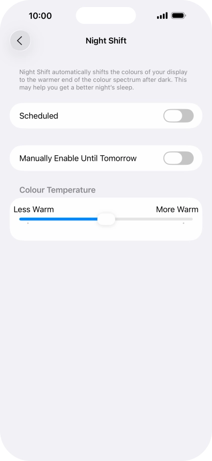 Press the indicator next to 