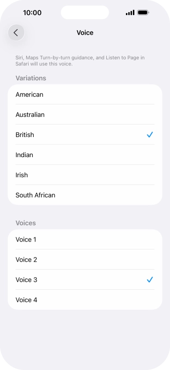 Press the required accent.