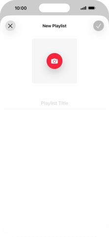 Press the text input field and key in a name for the playlist.