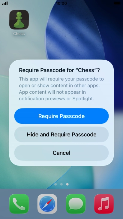 Press Require Passcode.