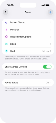 Press the required focus mode. Press the required focus mode.