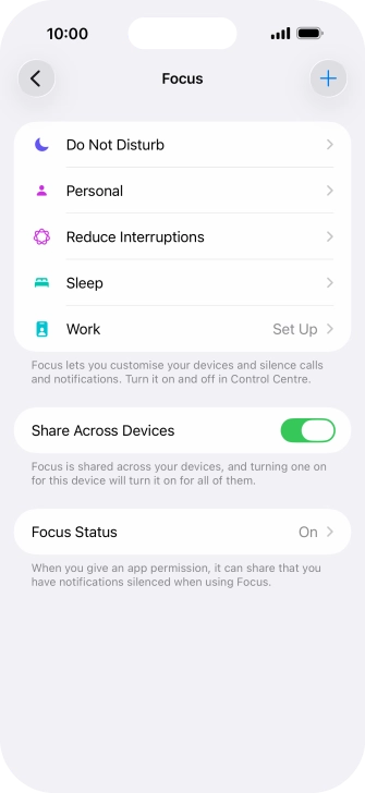 Press the required focus mode. Press the required focus mode.