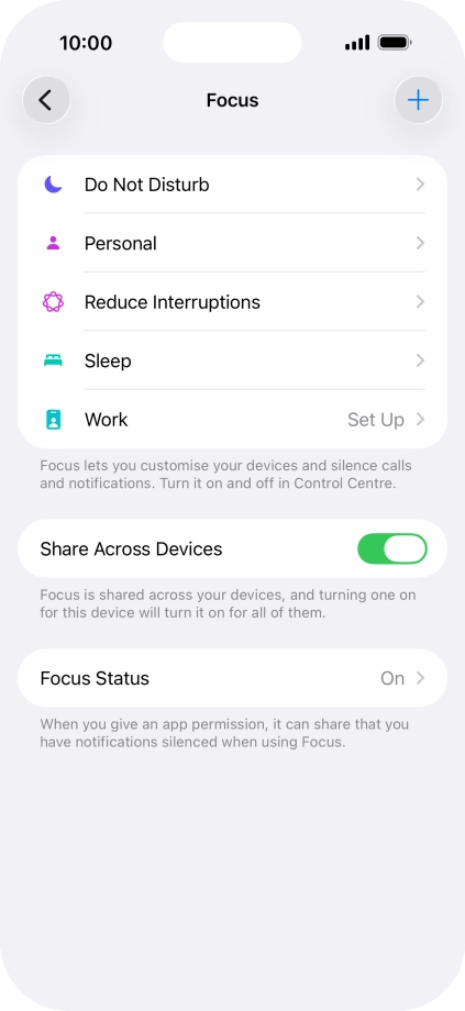 Press the required focus mode. Press the required focus mode.