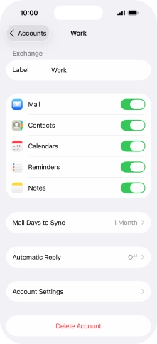 Press Delete Account.