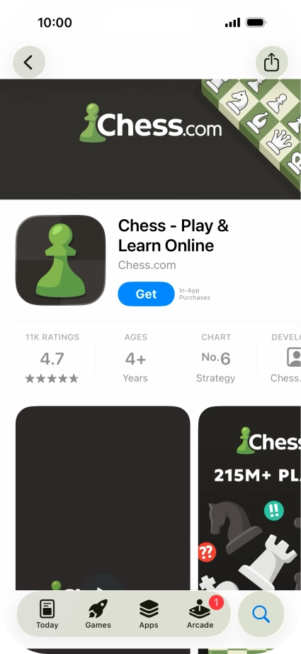 Press Get and follow the instructions on the screen to install the app.