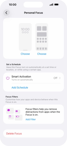 Press the required screen type and follow the instructions on the screen to select the required settings.