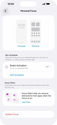 Press the required screen type and follow the instructions on the screen to select the required settings.