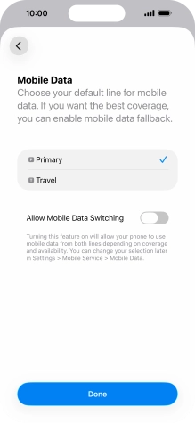 Press the indicator next to 