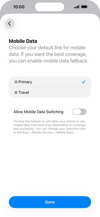 Press the indicator next to 