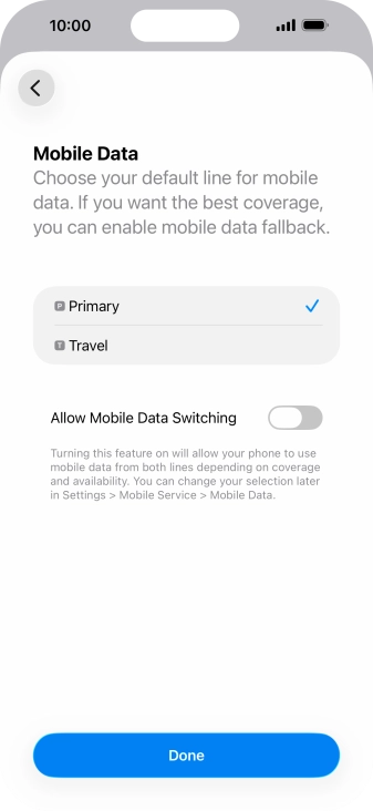 Press the indicator next to 