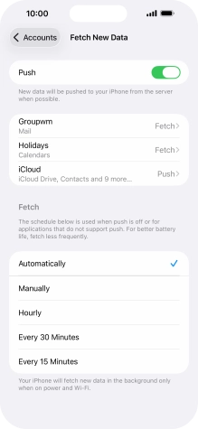Press the indicator next to 