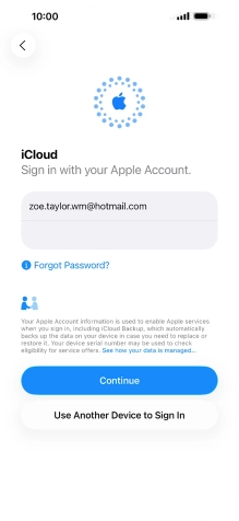 Press Continue. Press Continue.