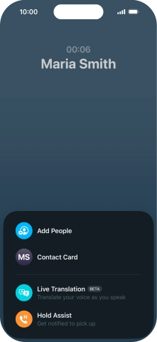 Press Live Translation and follow the instructions on the screen to select the required language settings.